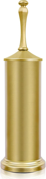 Gold Toilet Brush and Holder .Extra Long Handled Toilet Brush for Bathroom .Stainless Steel Heavy Duty Toilet Bowl Brush.Deep Cleaning Modern Toilet Cleaner Brush -Space Saving. Covered Brush. Durable