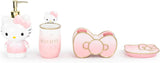 Jay Franco Hello Kitty Organizer Set - 4 Piece Pink Accessories Includes Resin Tumbler. Soap Dispenser. Soap Dish and Toothbrush Holder - Bathroom D¨¦cor